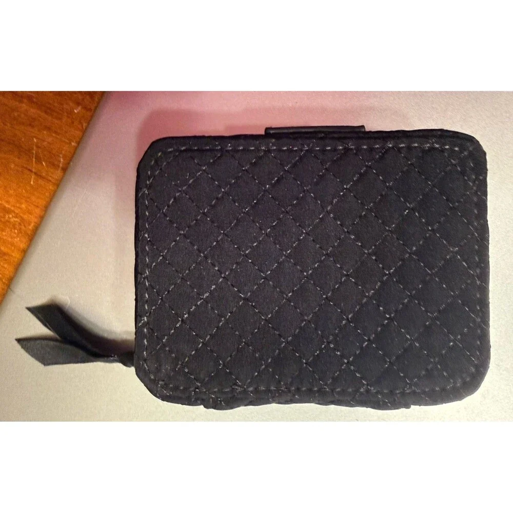 VERA BRADLEY Black Travel Pill Case *No Insert* Performance Twill Lined Zip Clos